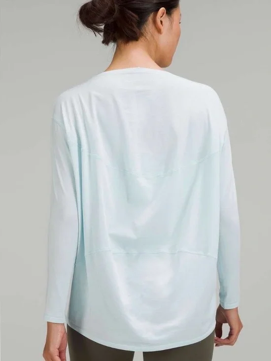 Back In Action Organic Cotton Long-Sleeve Shirt powder blue - Picture 2 of 7